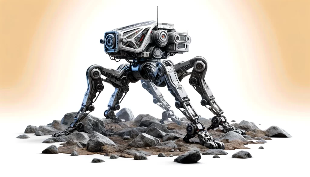 robot 4 gambe modificare l'andatura